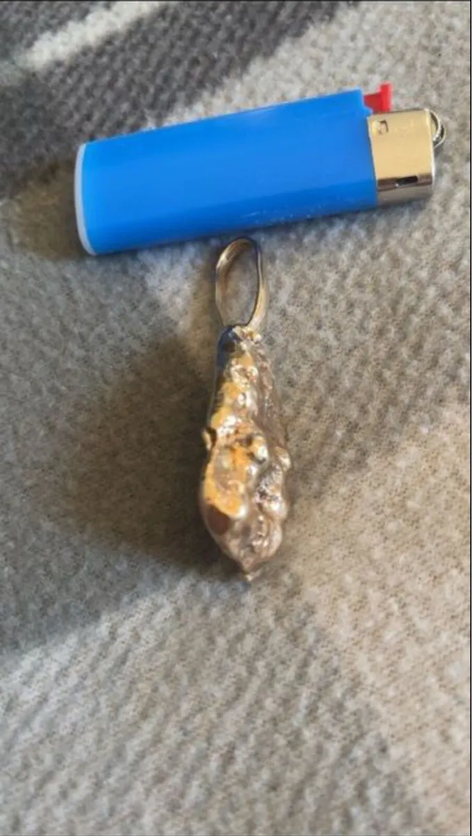 Big 9 Crt Gold Nugget Pendant - Image 3