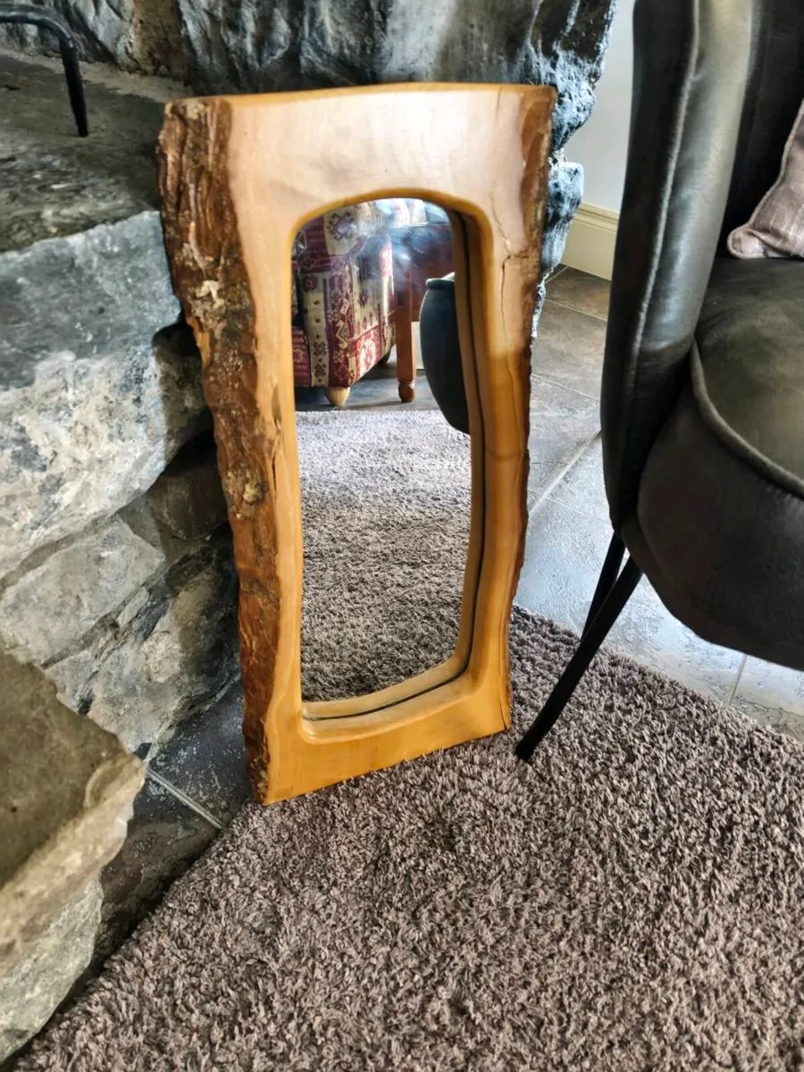 Wood frame mirror - Image 1