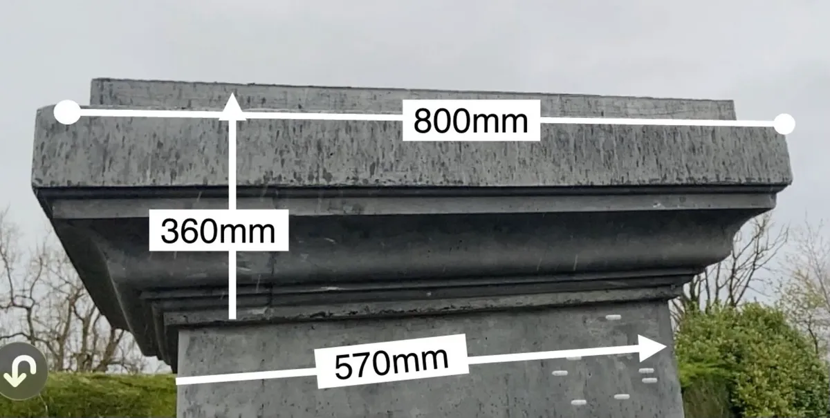 Heavy Duty Concrete Pier Caps – Charcoal Finish - Image 3