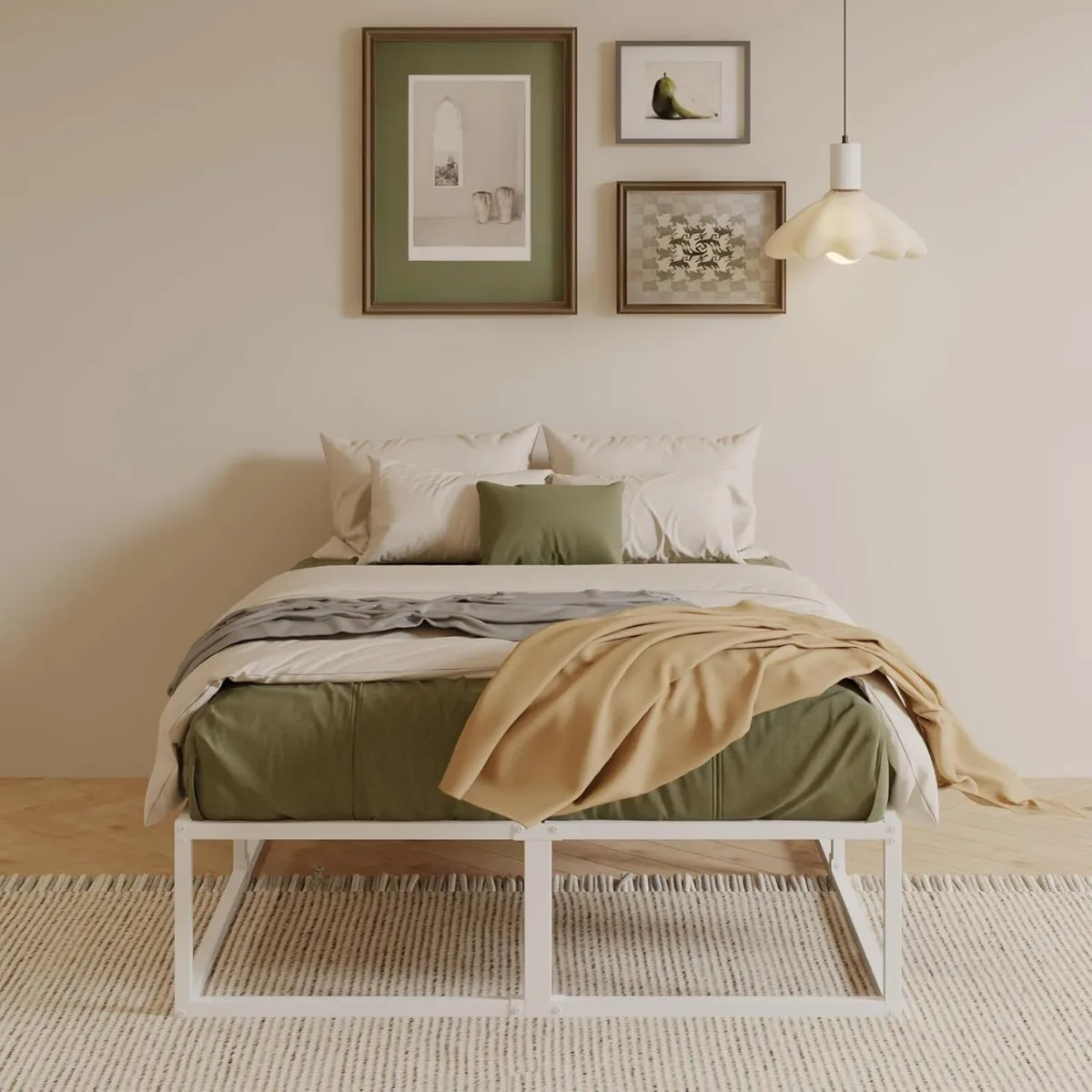 King Size Bed Frame 36cm High with Steel Slats - Image 3