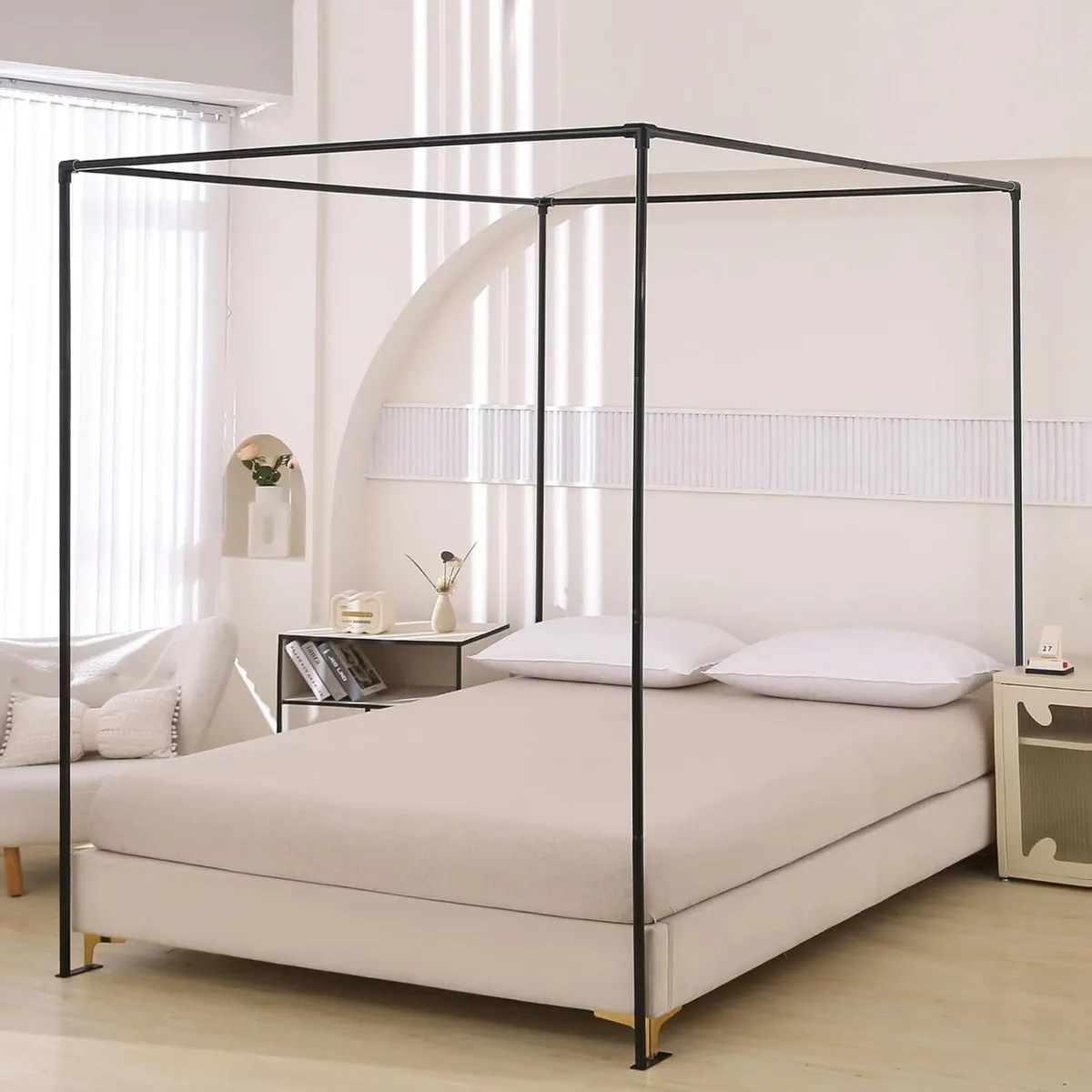 Bed Canopy Frame W200xL200xH200 cm Four Corners - Image 1