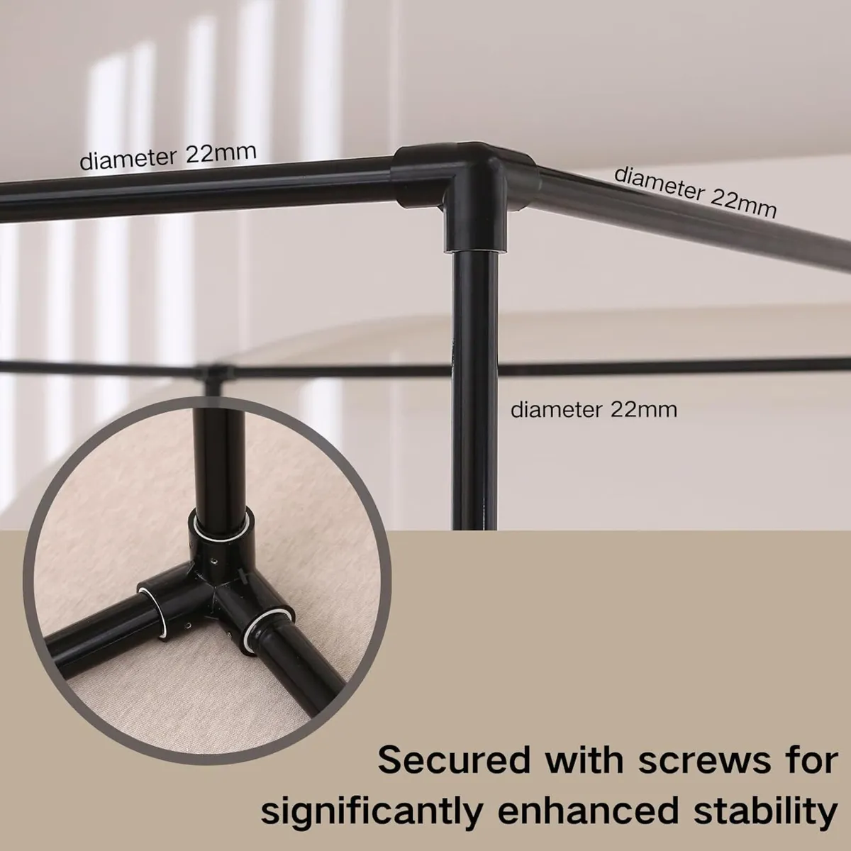 Bed Canopy Frame W200xL200xH200 cm Four Corners - Image 3