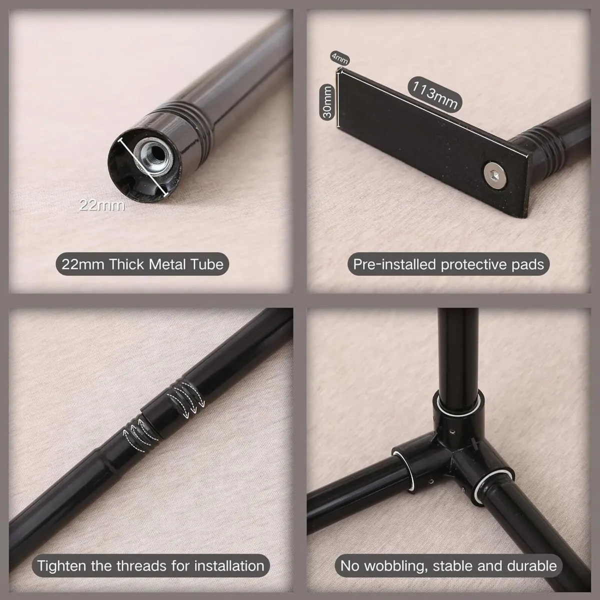 Bed Canopy Frame W200xL200xH200 cm Four Corners - Image 4