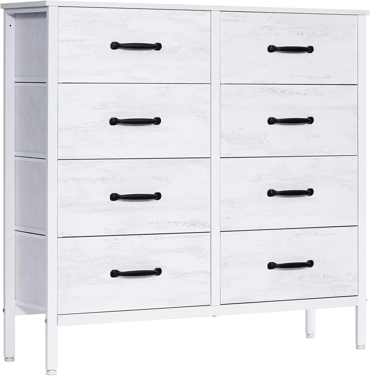 White Chest of Drawers Wide Bedroom Furniture - Image 1