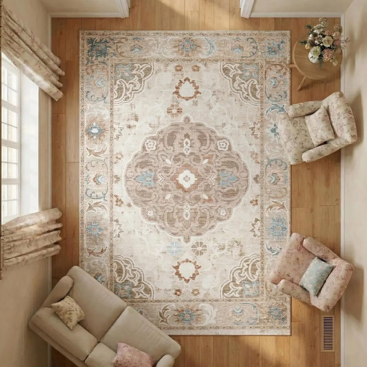 Machine Washable Rug 120x170cm Non-Slip Backing - Image 1