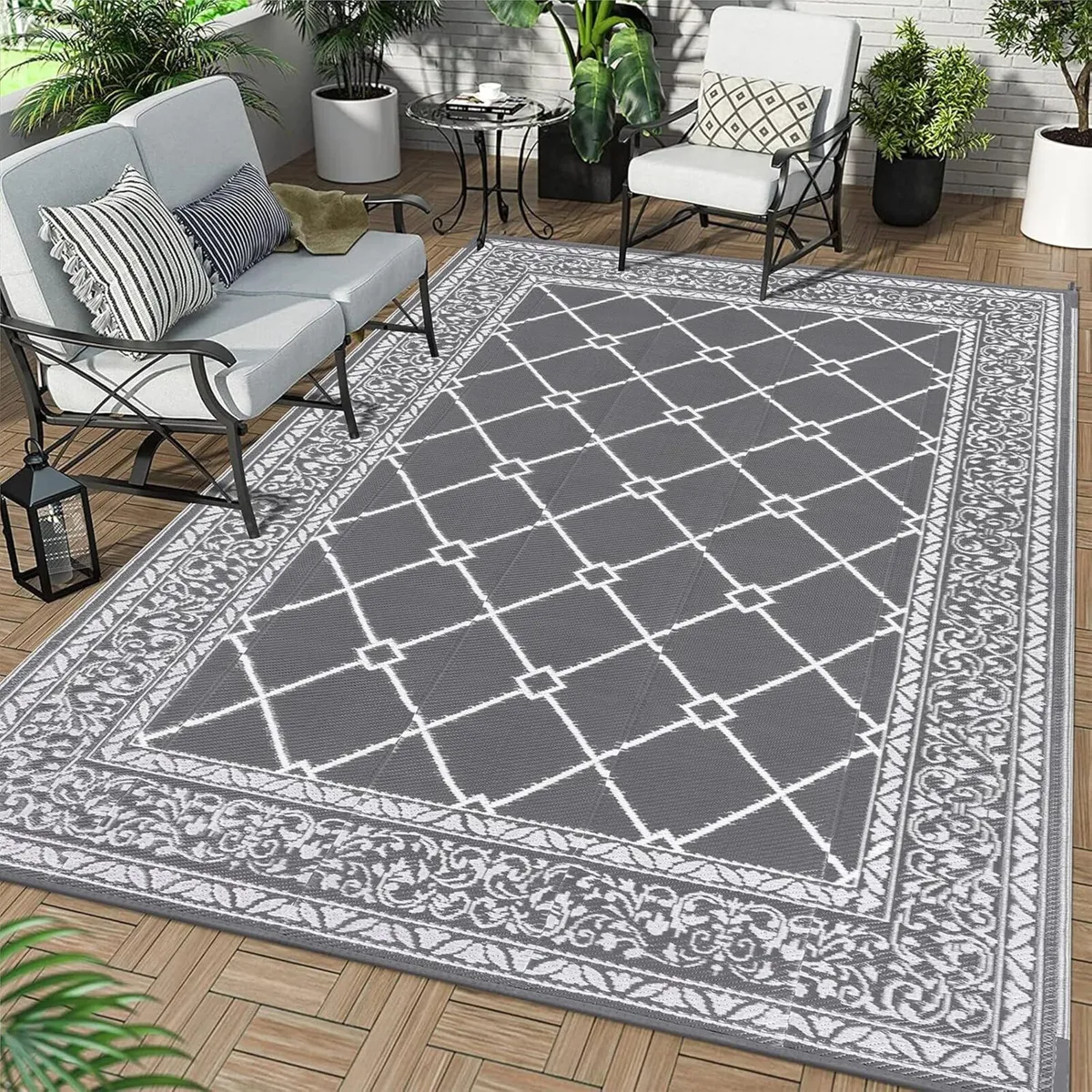 Extra Large Outdoor Area Rug 240 x 300 cm Durable - Image 3