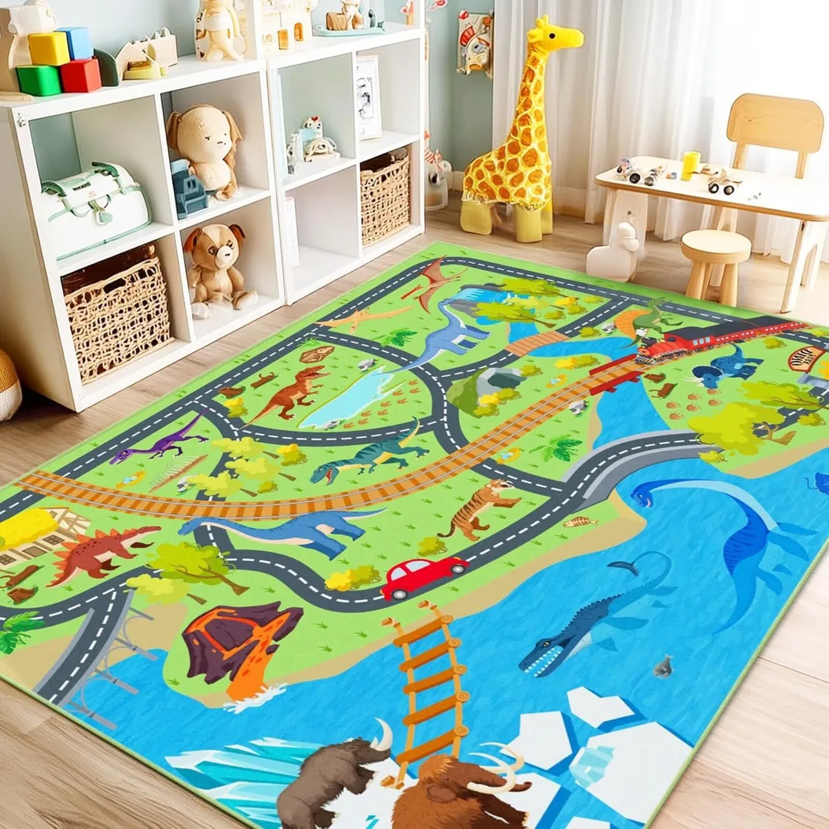 Kids Rug Dinosaur Playmat for Floor Non-Slip - Image 1