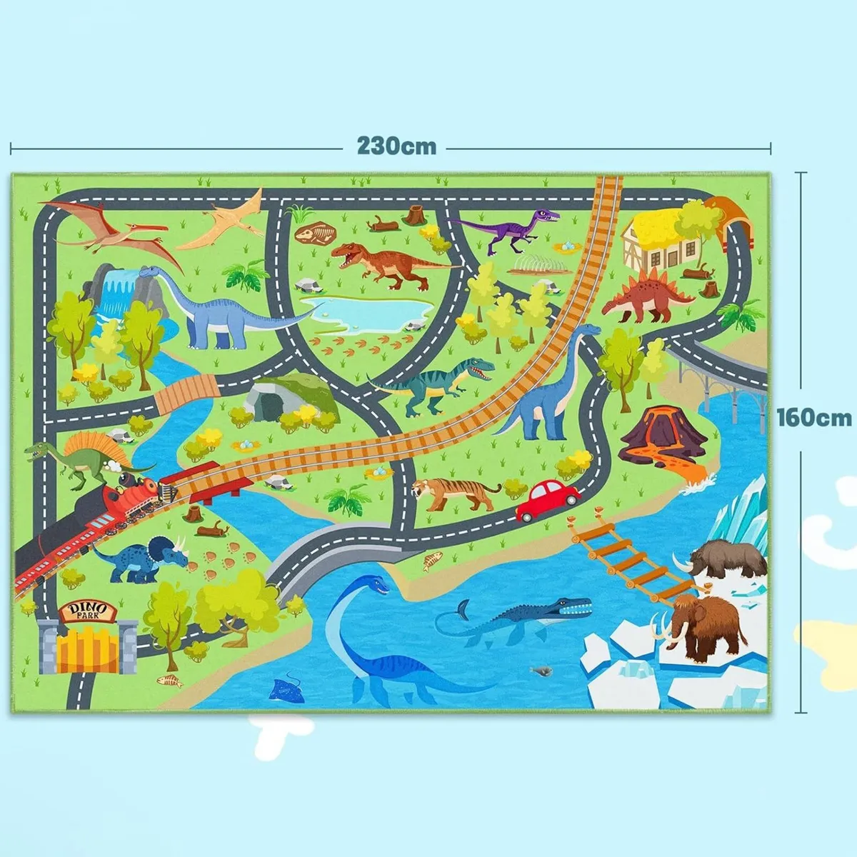 Kids Rug Dinosaur Playmat for Floor Non-Slip - Image 2