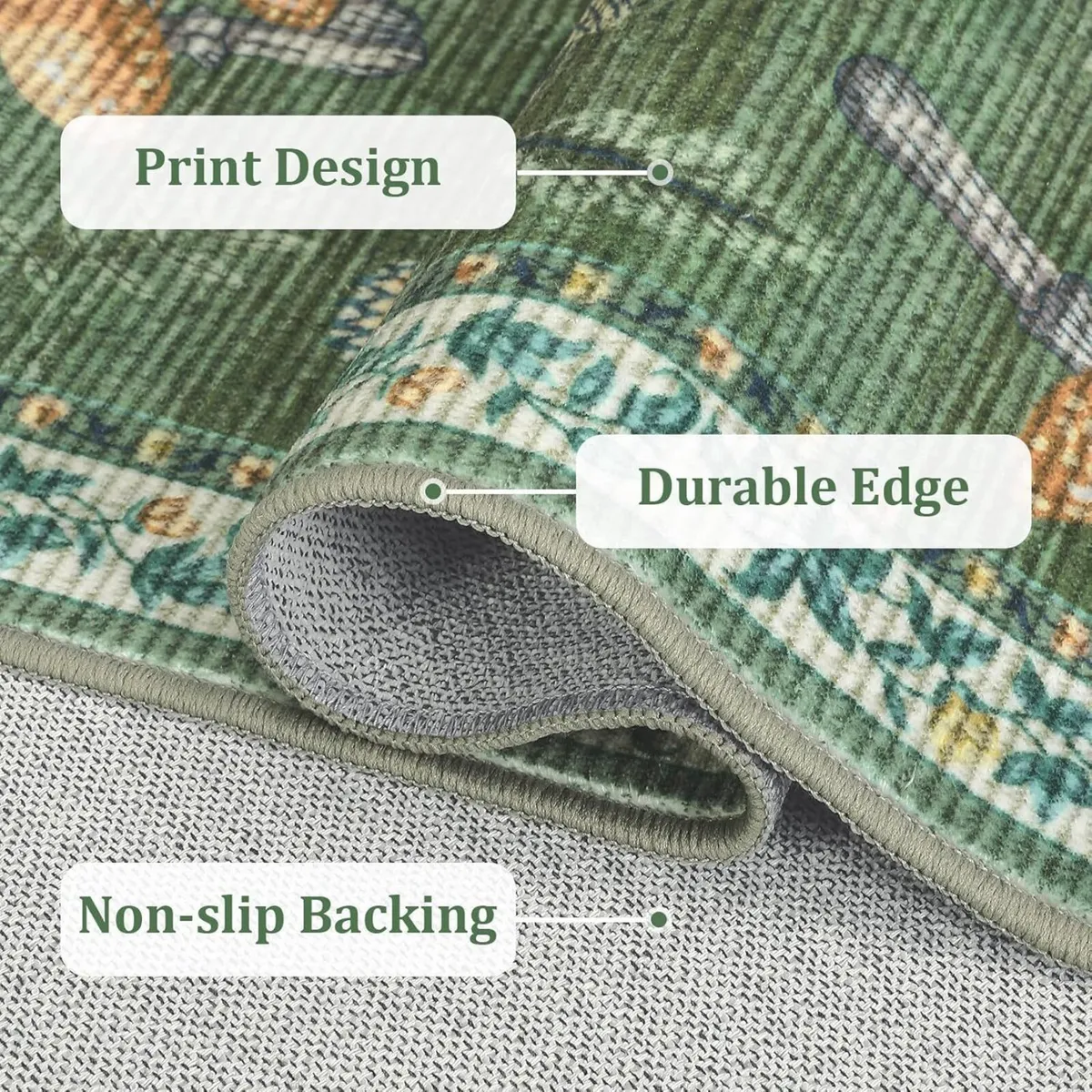 160x230 cm Mushroom Rug for Living Room Nature-Ins - Image 4