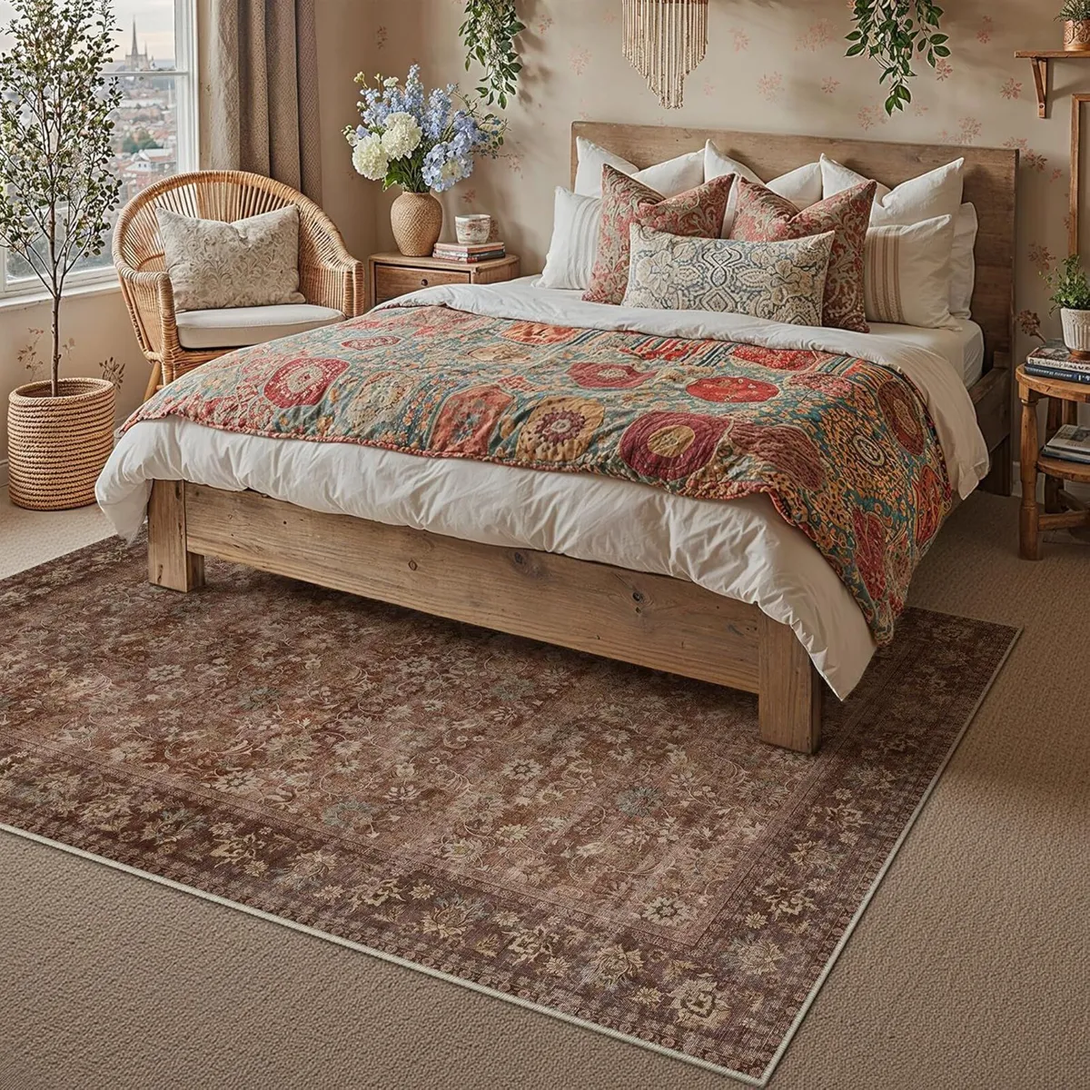 Large Area Rug Living Room 160x230cm Vintage Soft - Image 4