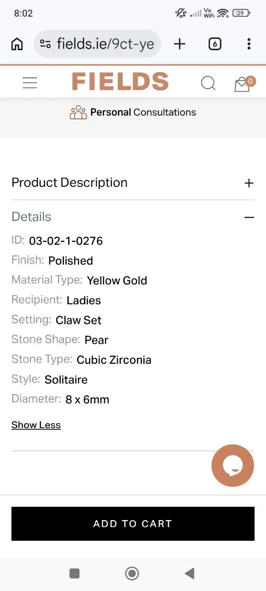 9 Ct 375 Gold ring size O / P - Image 3