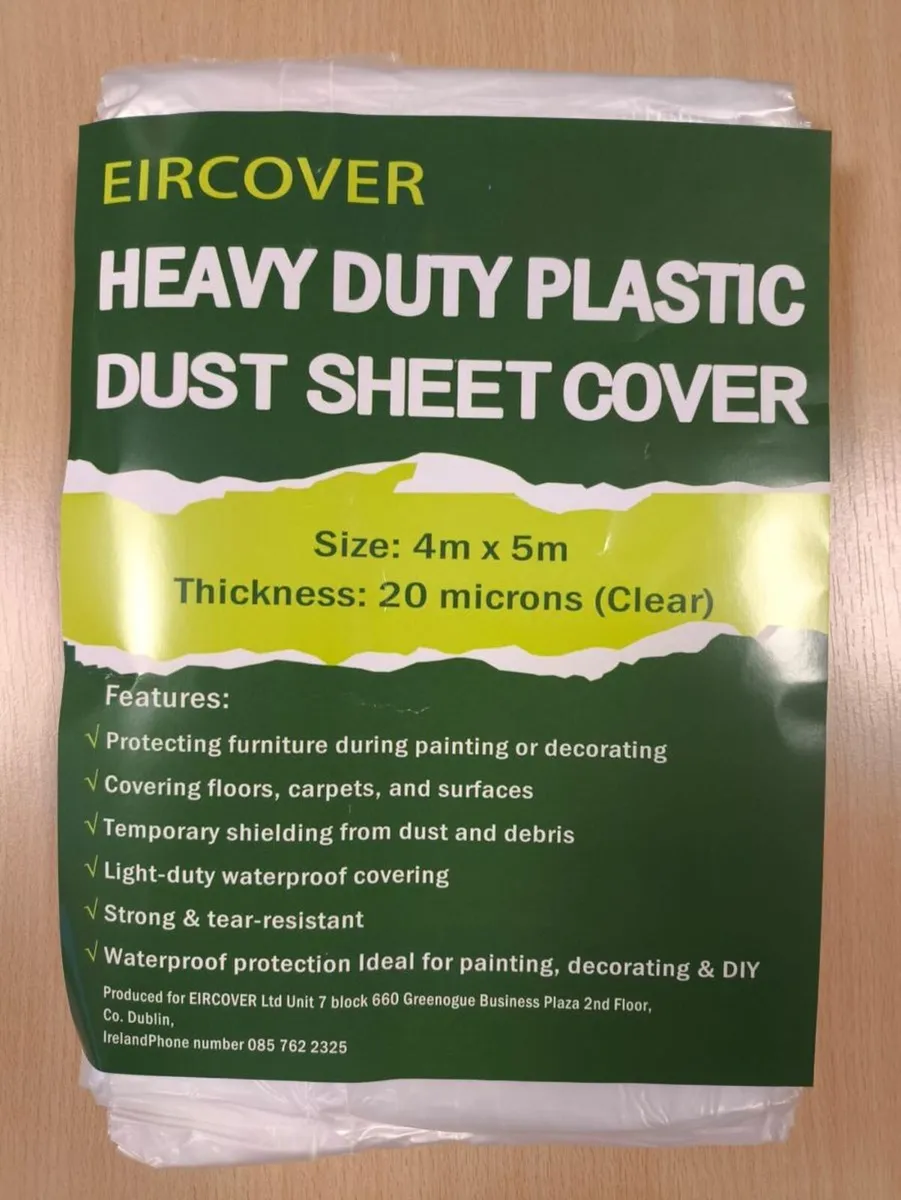 Plastic dust sheet 4m x 5m (13' x 16') - Image 1