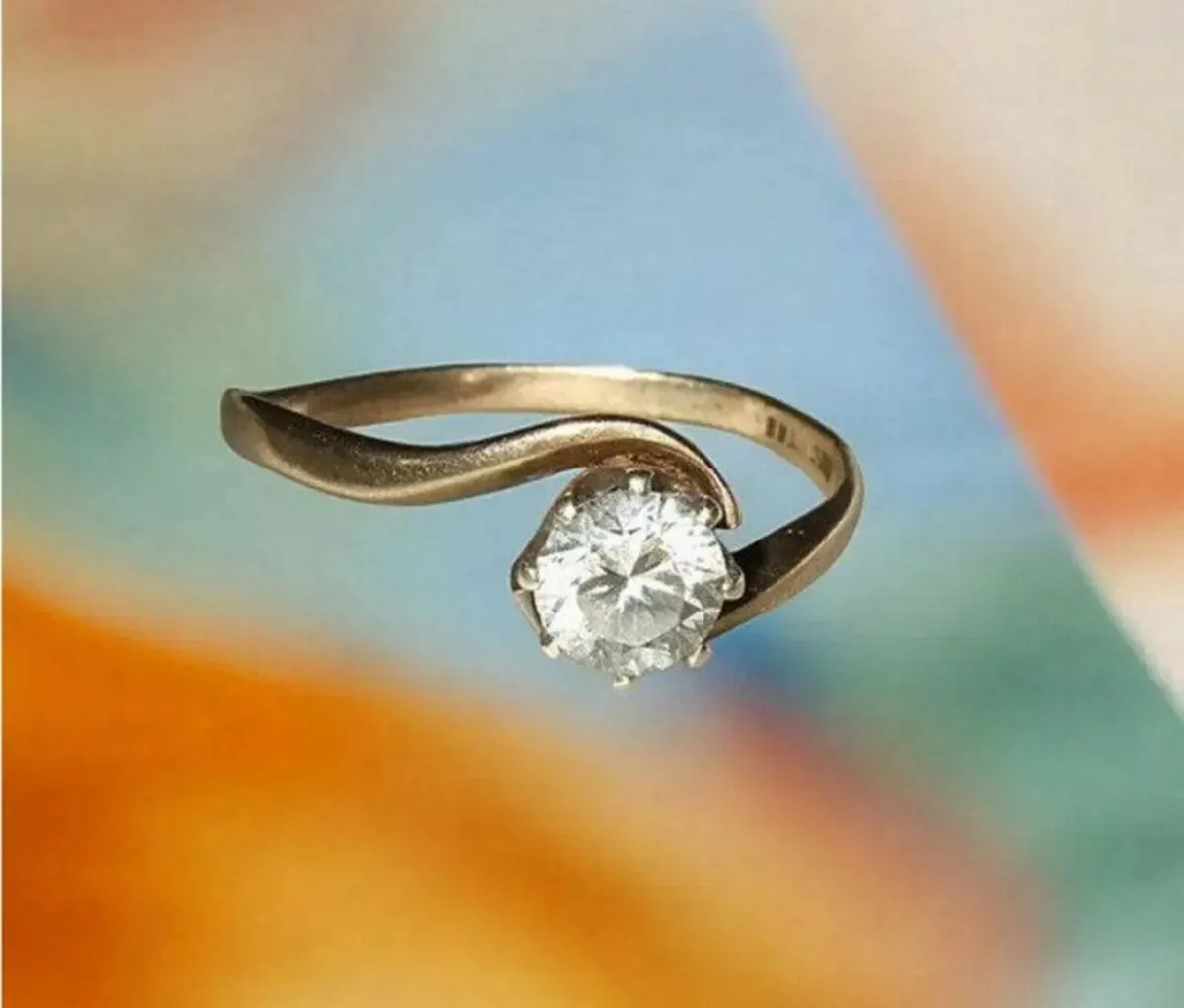 Vintage Hallmarked 14ct Gold Solitaire - Image 2
