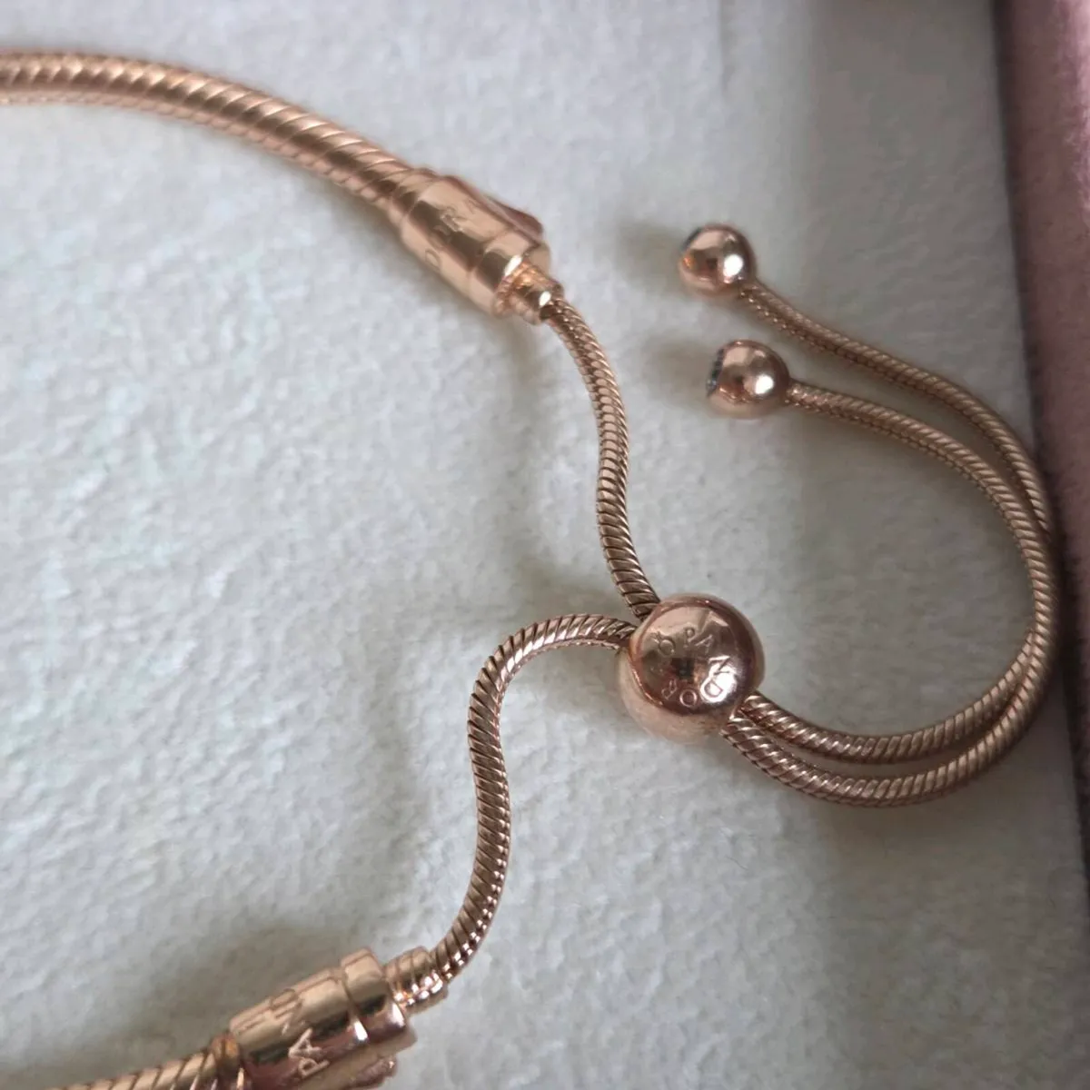Pandora bracelet rose gold size ajustable - Image 3