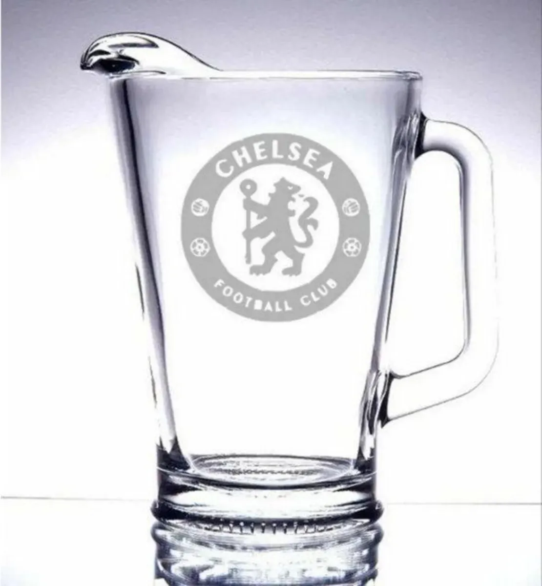 Large Vintage Glass Football Club Pitchers - Image 2