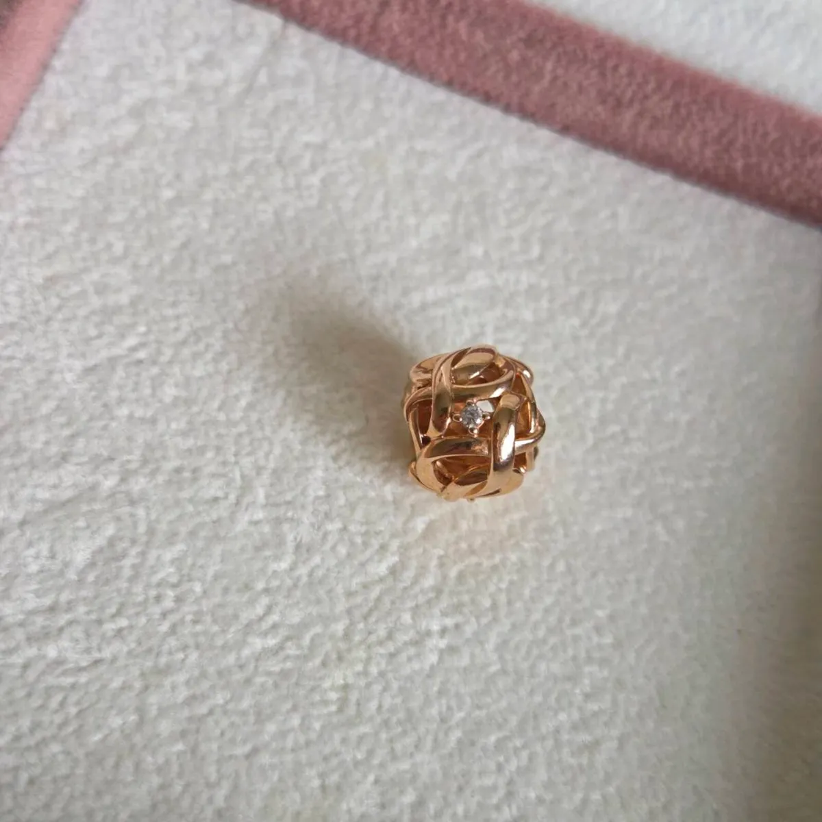 Pandora infinity knot charm with CZ stone - Image 3