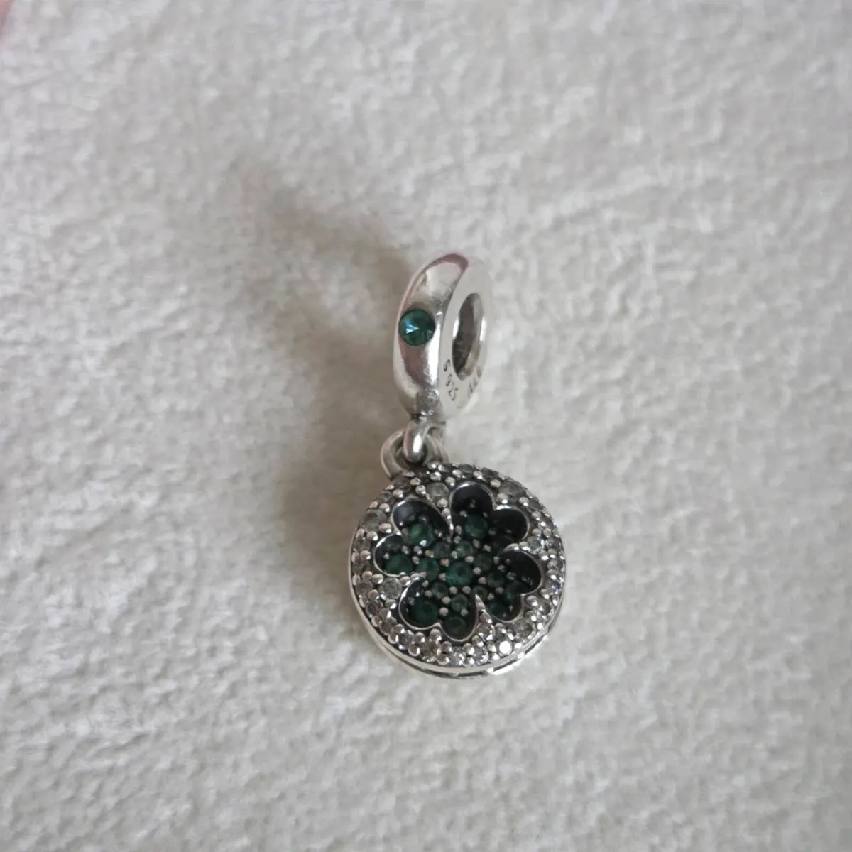 Pandora  four leaf clover  dangle charm - Image 1