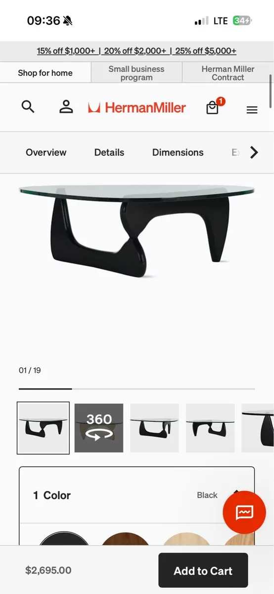 Herman Miller Noguchi Coffee Table Replica-2,695$ - Image 3