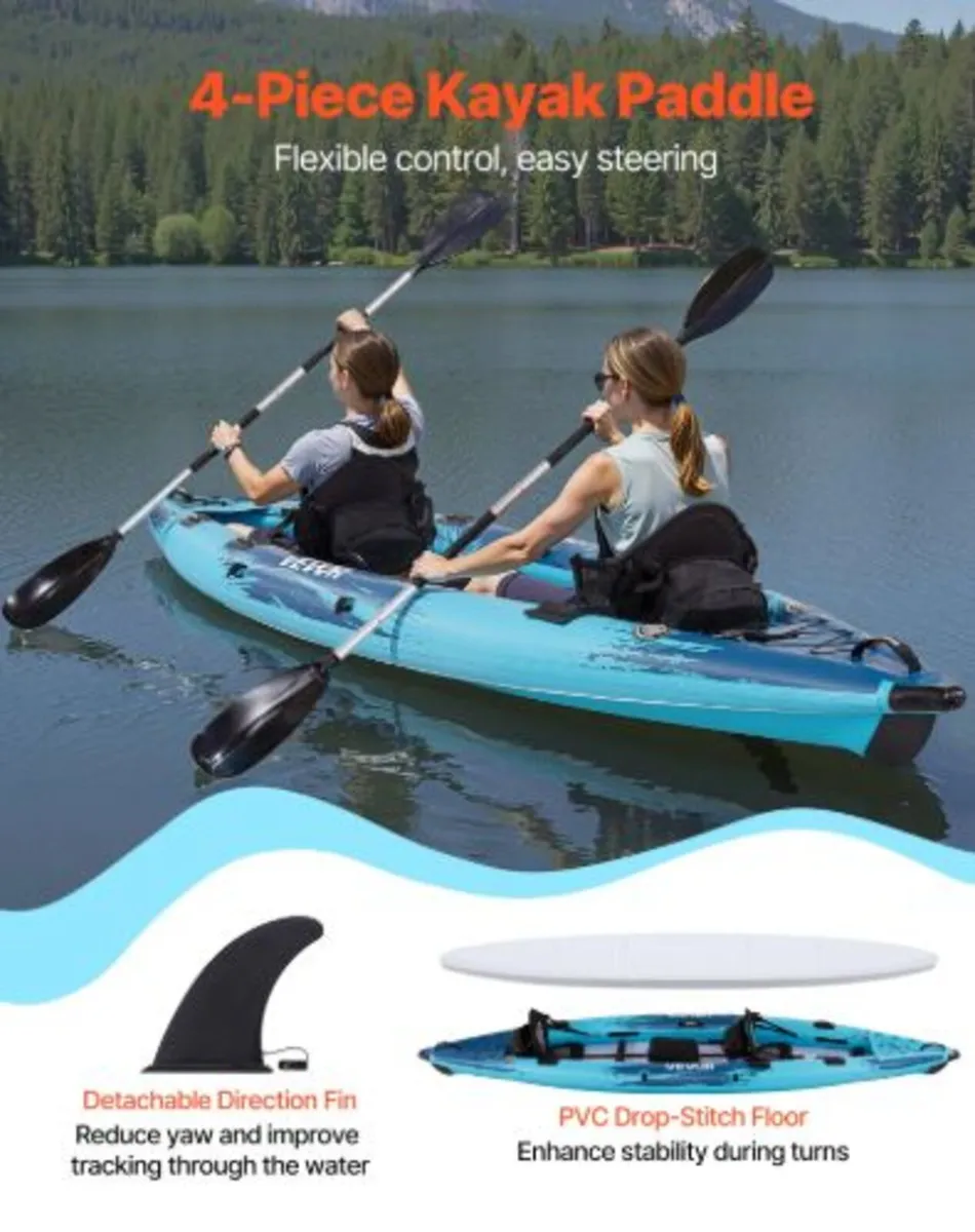 Inflatable Kayak,2-Person Inflatable Recreational - Image 2