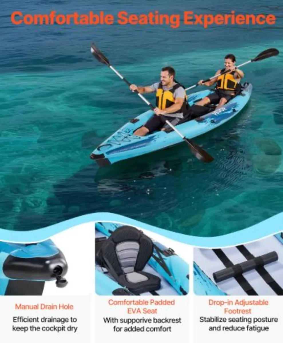 Inflatable Kayak,2-Person Inflatable Recreational - Image 4