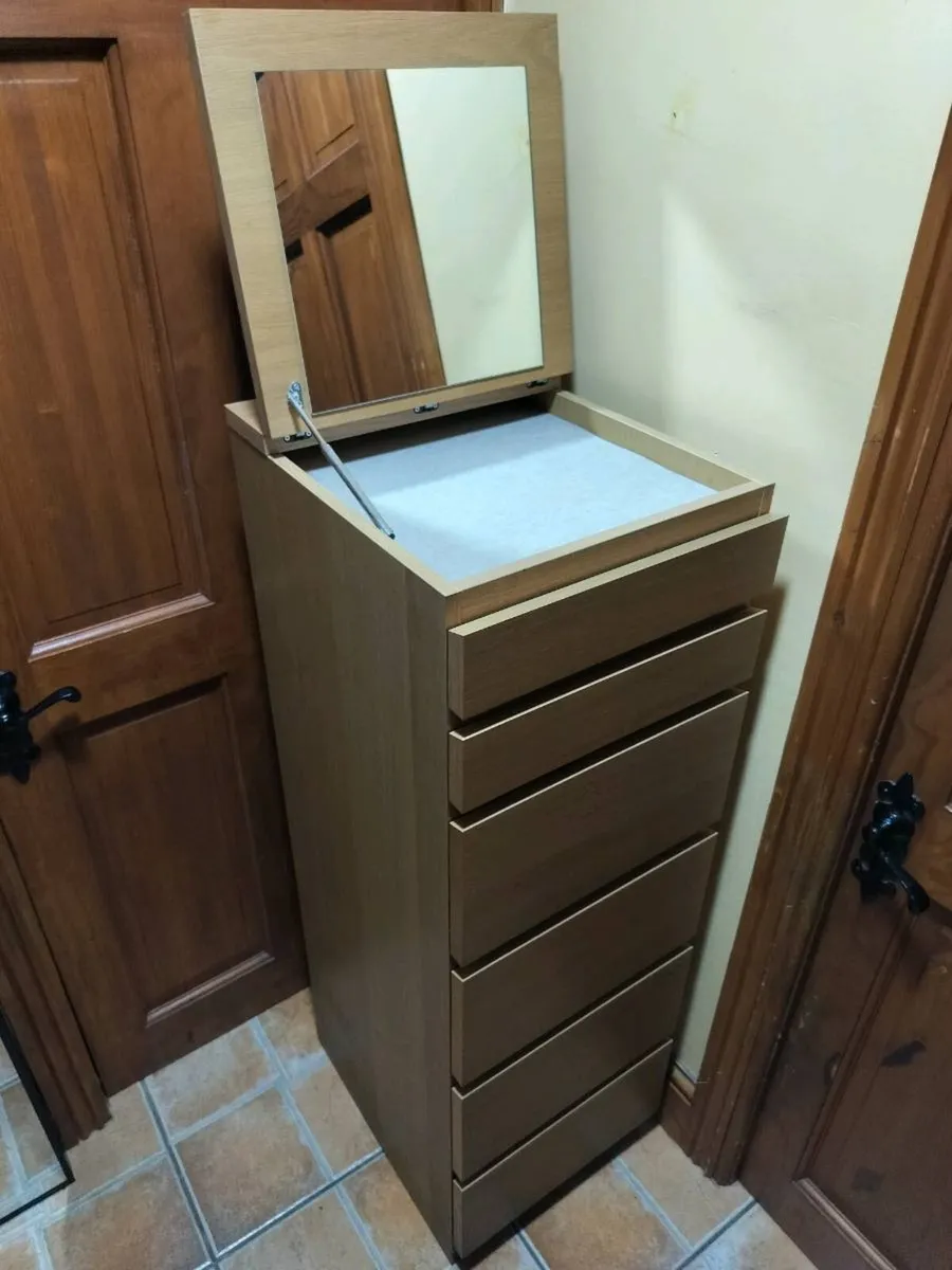 Chest of 6 drawers with mirror - Image 2