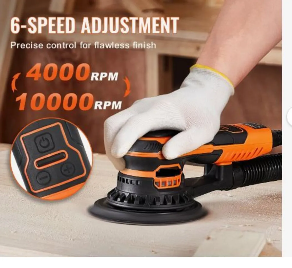 Random Orbital Sander 5 & 6-Inch, 350W - Image 3