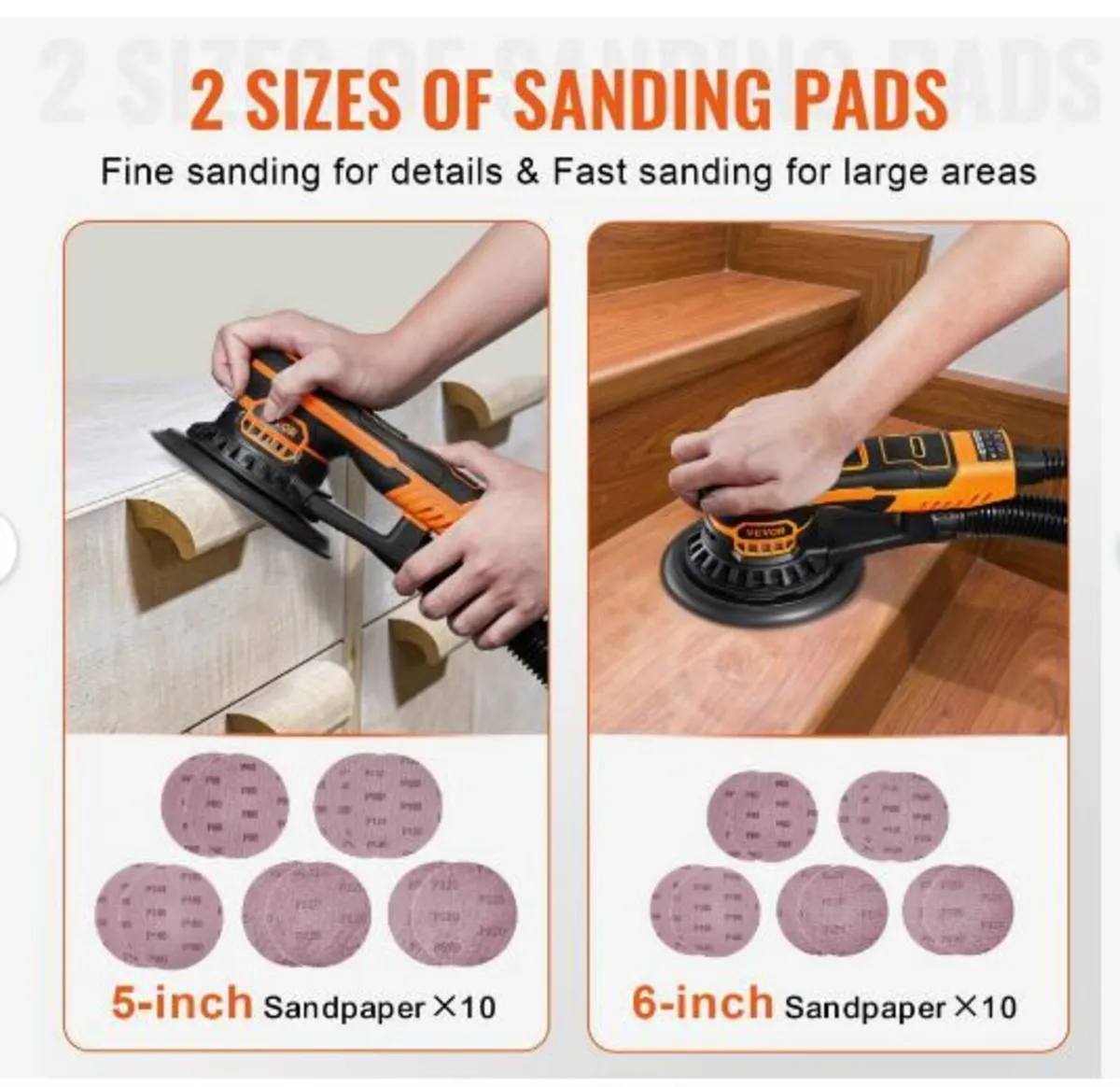 Random Orbital Sander 5 & 6-Inch, 350W - Image 2
