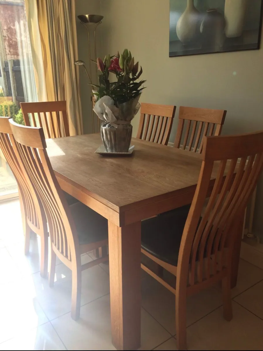 Kitchen table & 6 chairs - Image 2