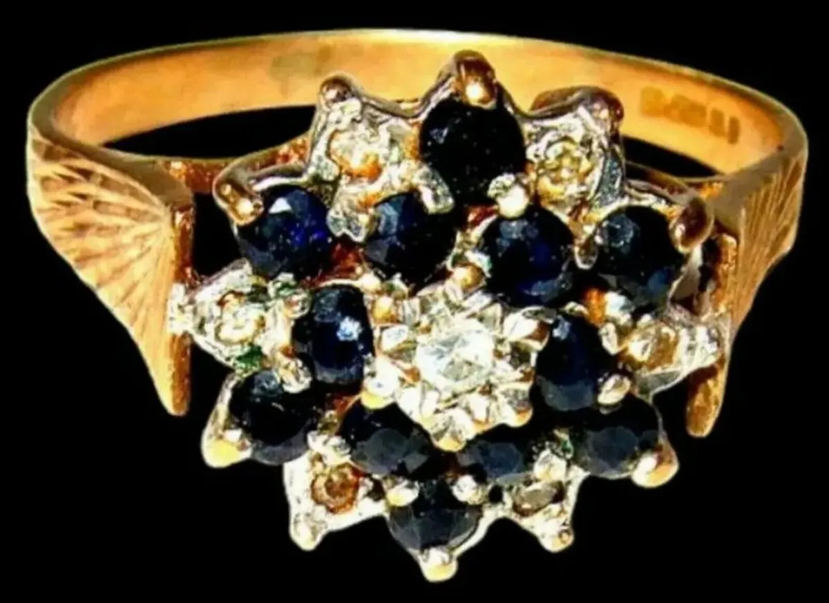 Vintage Hallmarked 14ct Gold/Diamond Cluster - Image 4