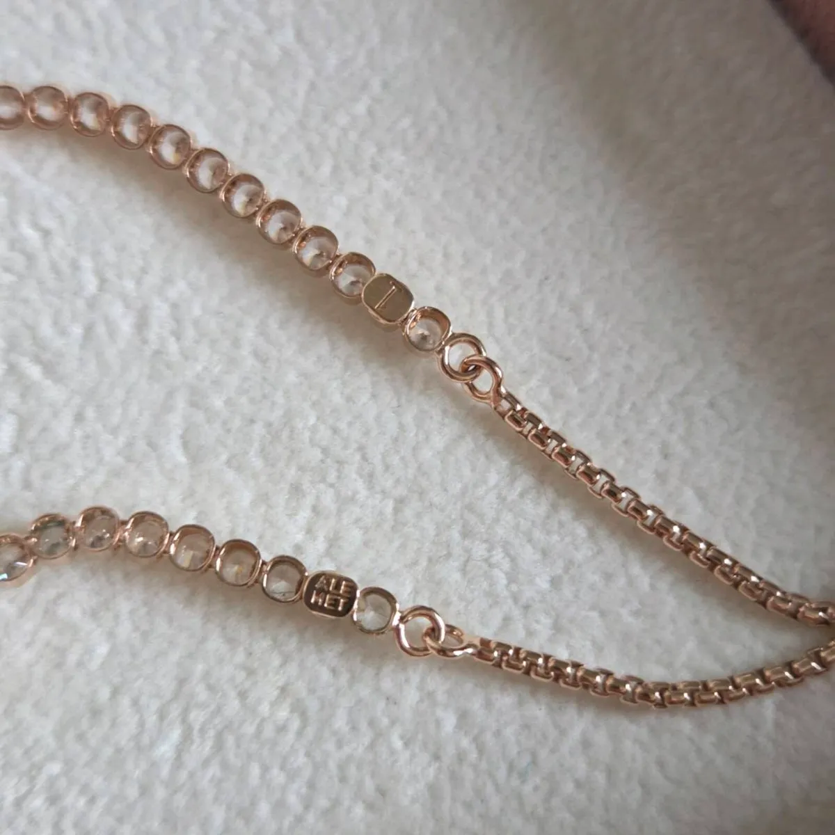 Pandora Tennis Bracelet rose gold size 1Pandora Te - Image 4