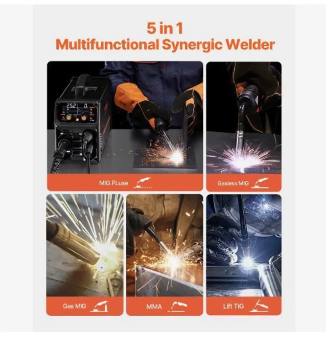 Pro MIG Welder, 200Amp Pluse Mig Welding - Image 2