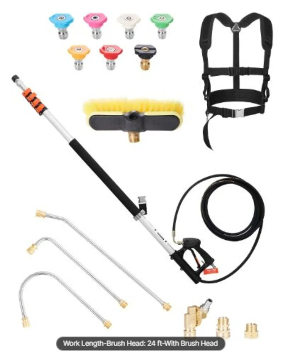 Pressure Washer Telescoping Wand, 24 ft, 4000 psi, - Image 1