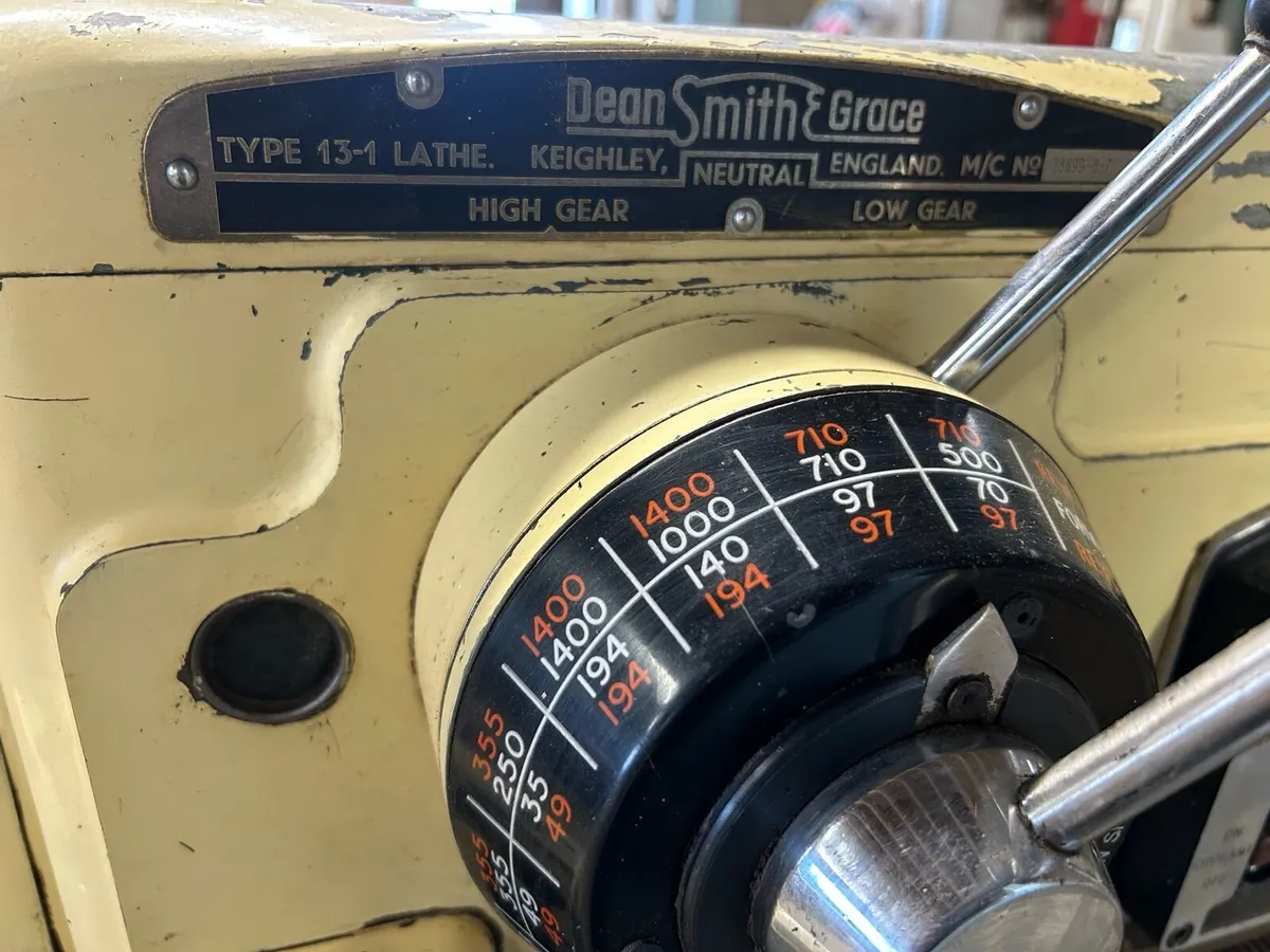 Dean Smith & Grace Lathe 13x30 + 4 Jaw & Steady - Image 2
