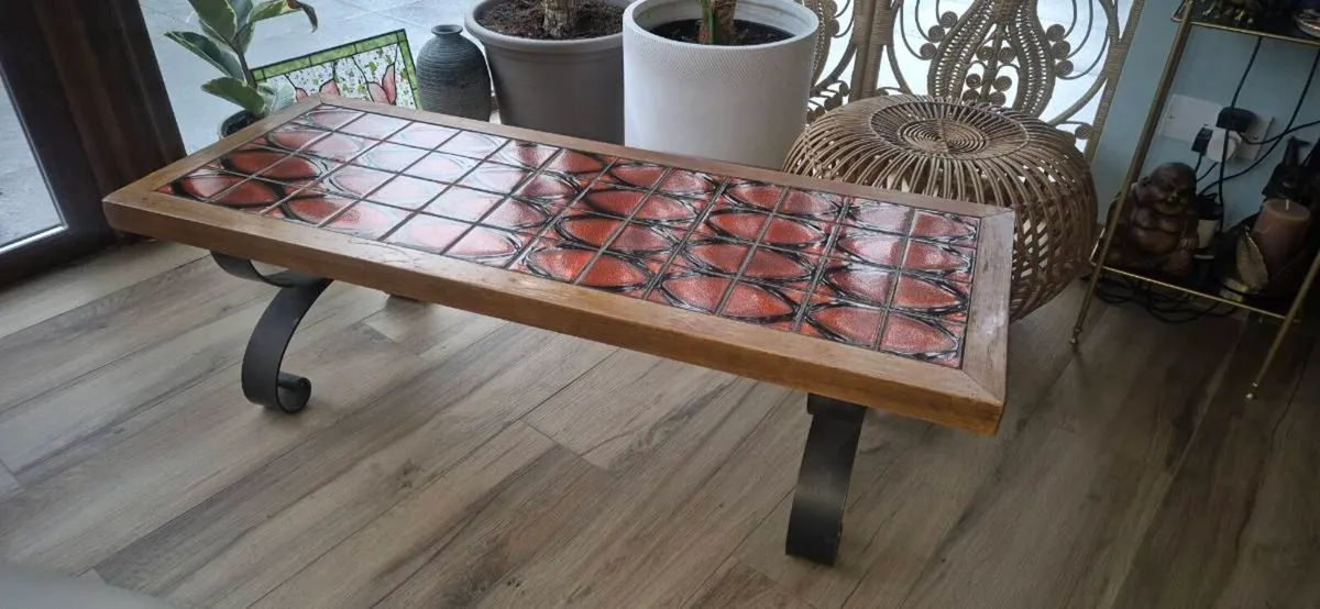 Mid Century Coffee Table and Tray - Image 2