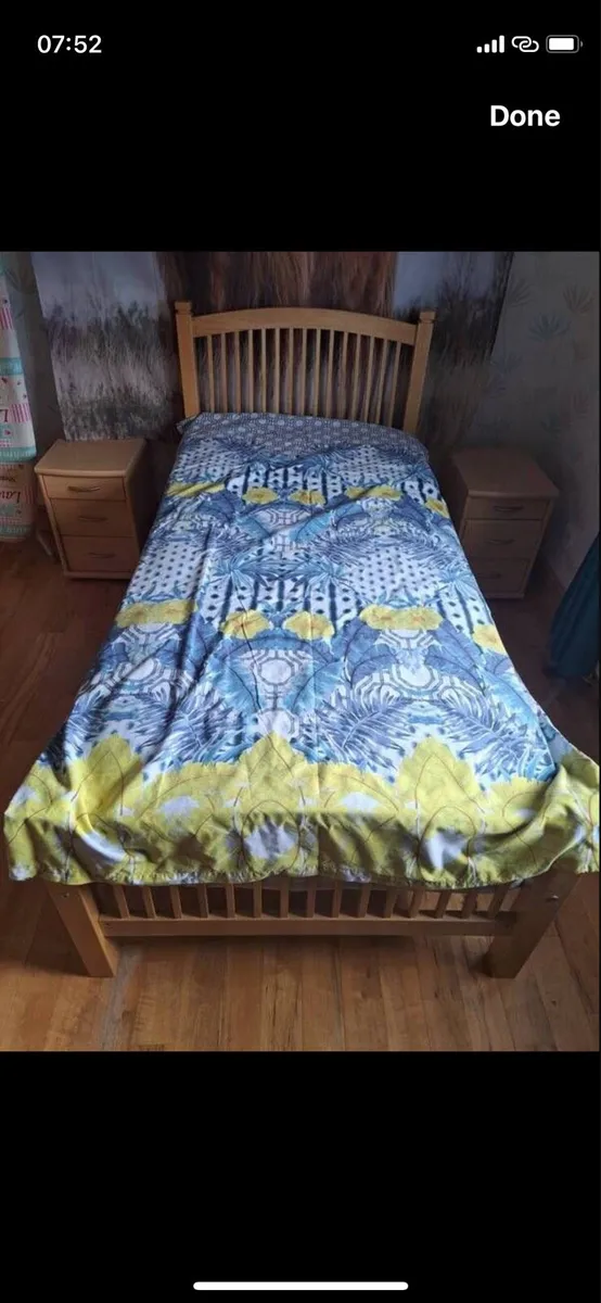 Oak single bed frame - Image 3