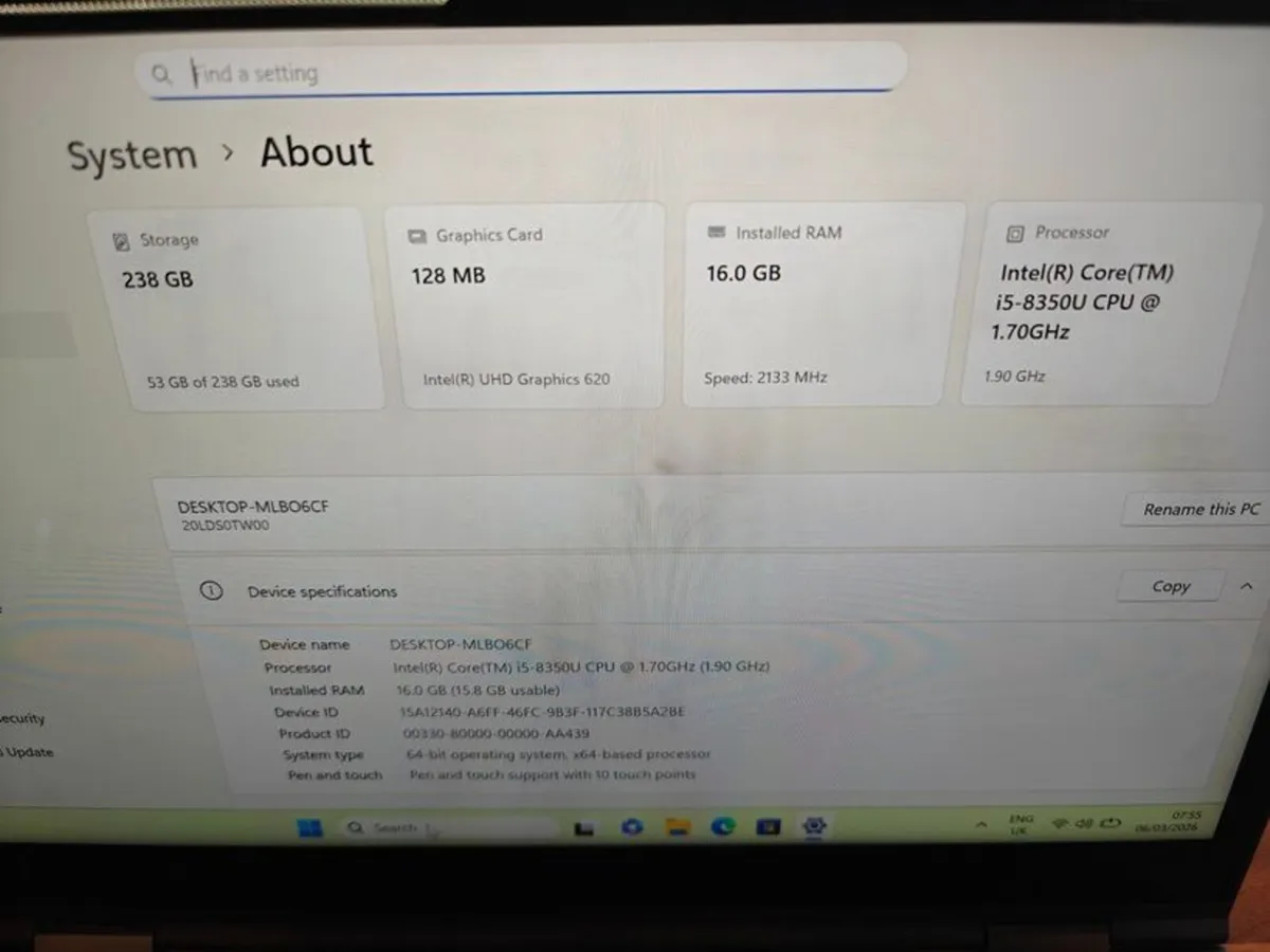 Lenovo Thinkpad X1 Yoga | i5 | 16GB | 256GB | 14" - Image 4