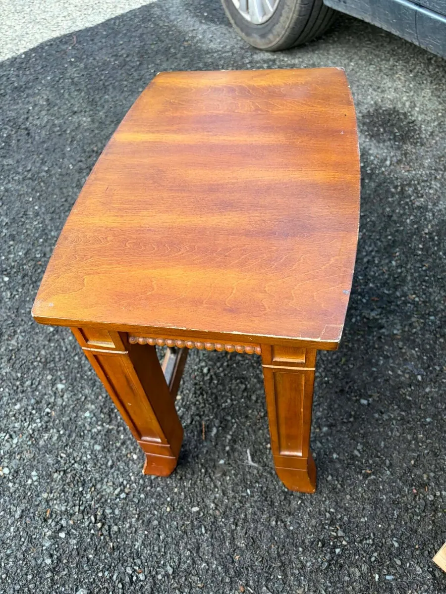 2 in 1 wooden and metal side table nest of tables - Image 3