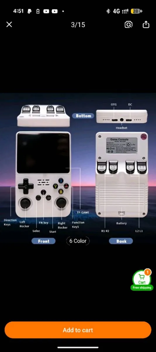 R36S 64GB Retro Game Console - green - price firm - Image 4