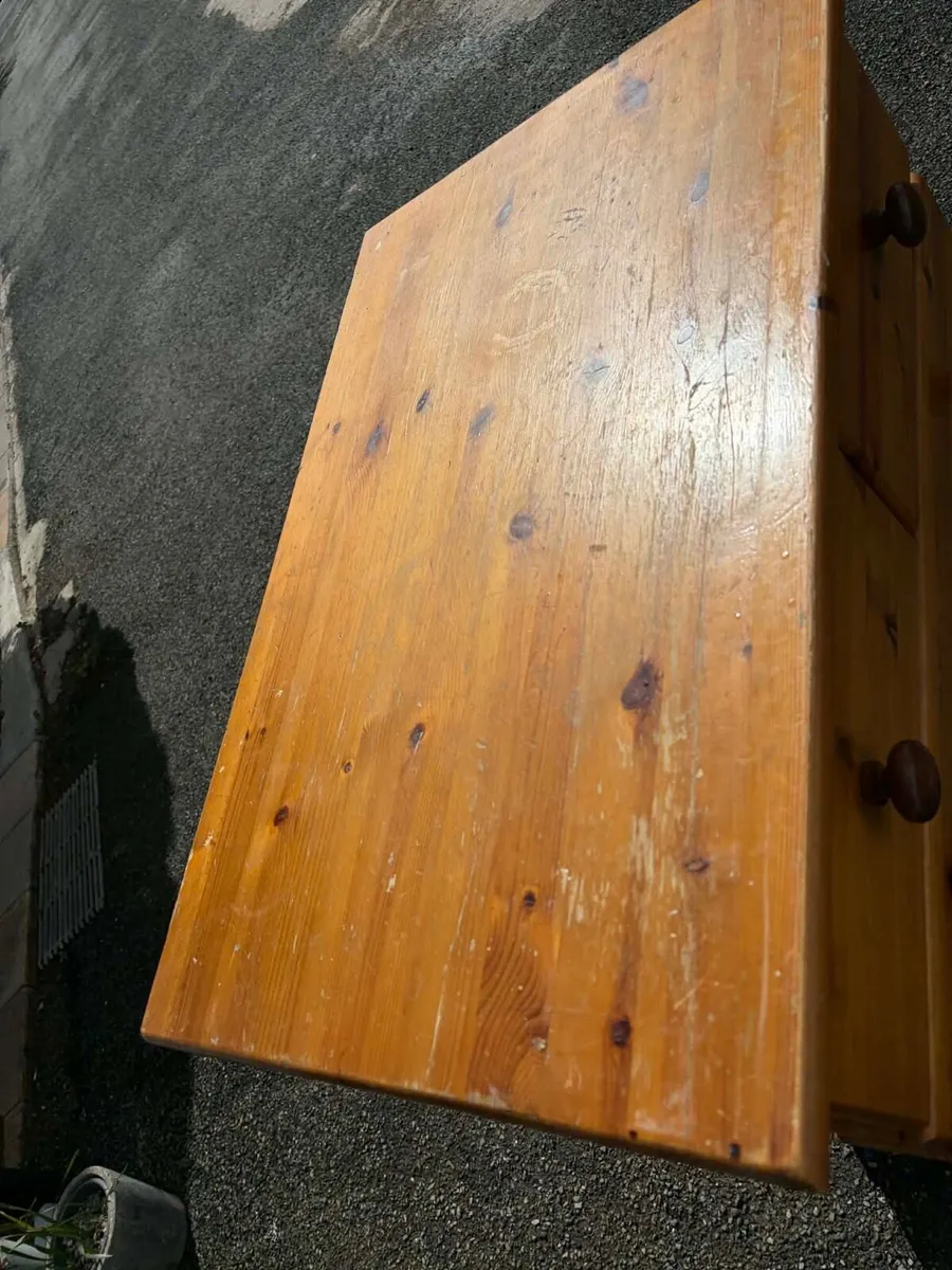 Pine wooden chest of drawer - Image 3
