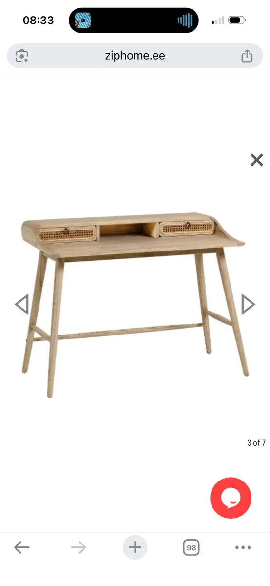 Wooden Desk and chair - Image 3