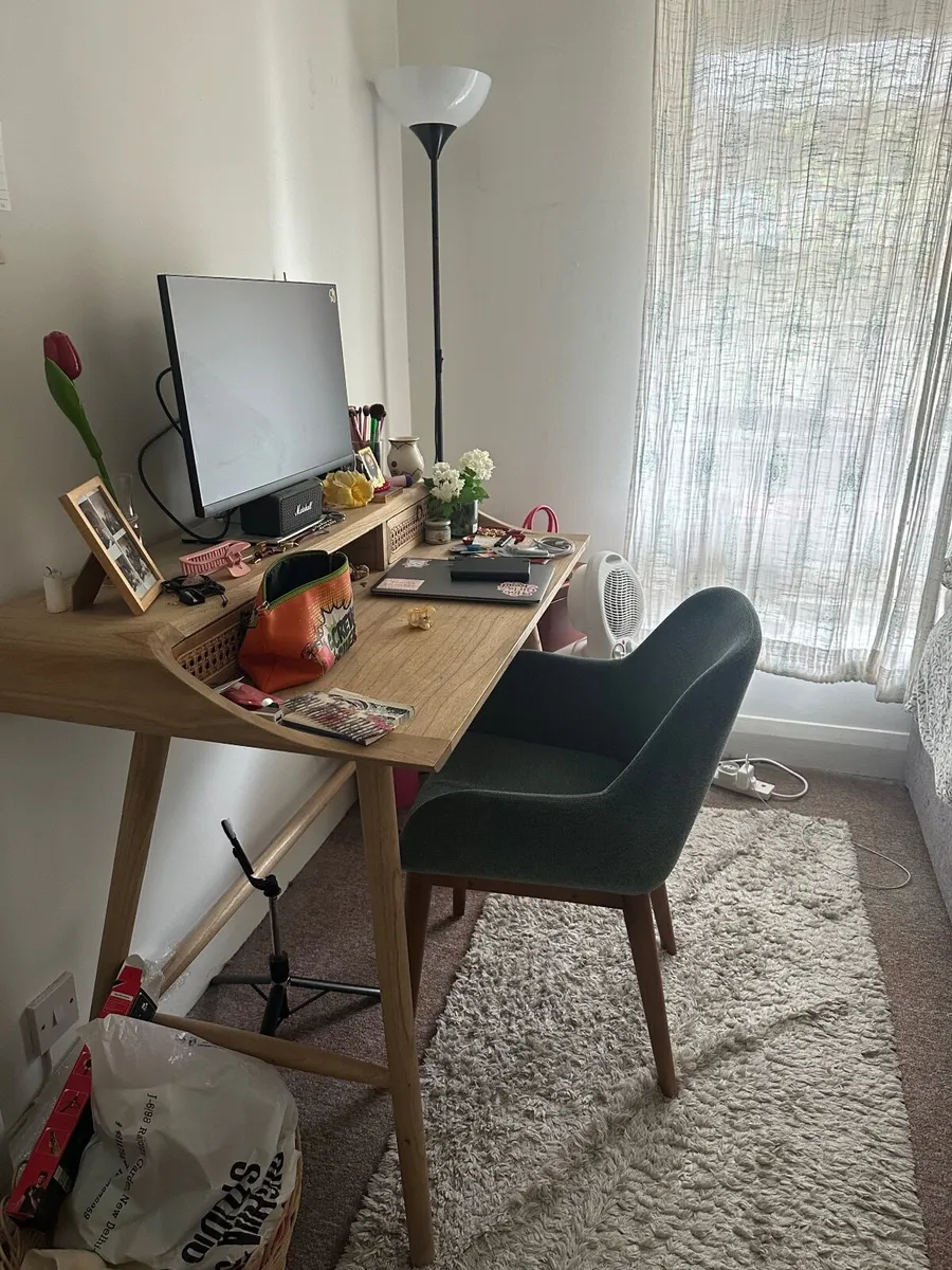 Wooden Desk and chair - Image 2
