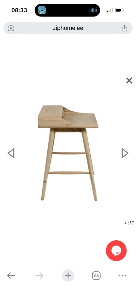 Wooden Desk and chair - Image 4