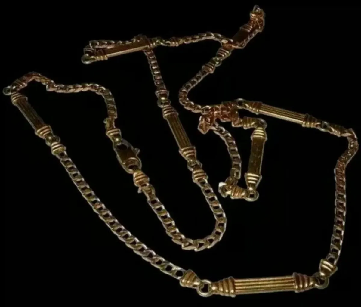 Vintage Hallmarked 9ct Gold 26" Fancy Link Chain - Image 4