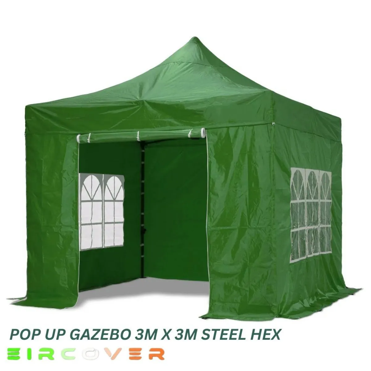 Heavy Duty Pop Up Gazebo Steel 40mm Hex 3m x 3m - Image 1