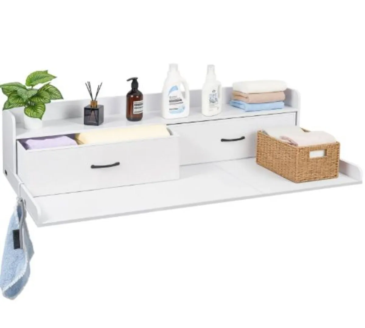 Washer Dryer Countertop with Shelf, 137 x 69.9 cm - Image 3