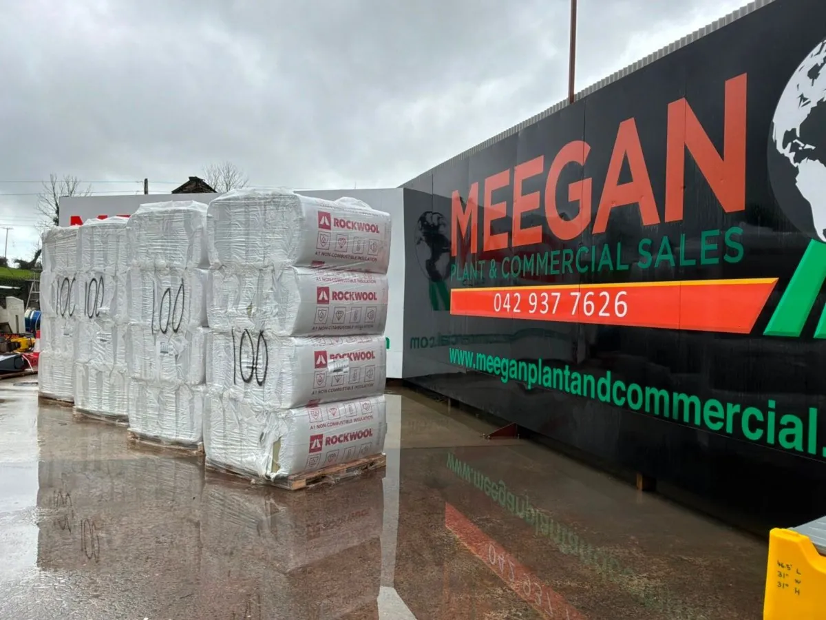 UNUSED 100mm ROCKWOOL INSULATION. - Image 4