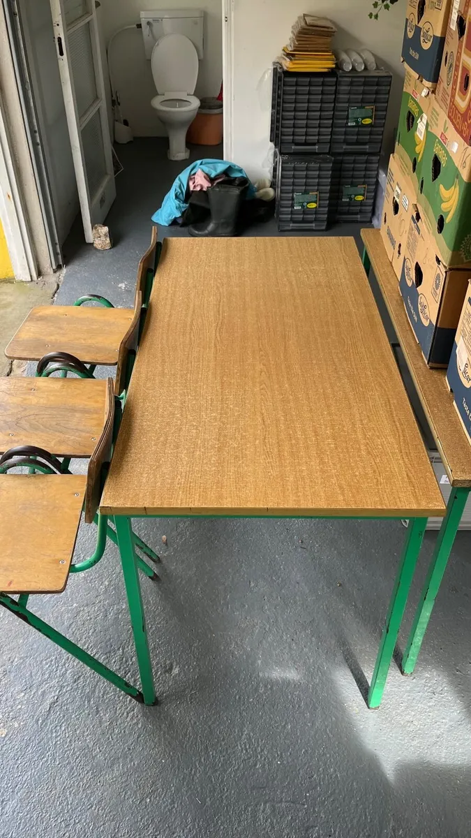 Sturdy tables and chairs from a School for free - Image 2