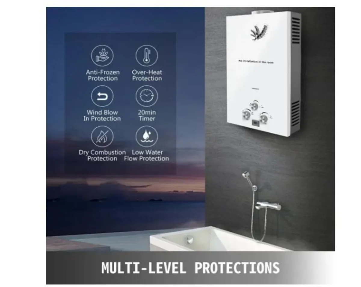 18L 36KW Gas Instantaneous Water Heater - Image 2
