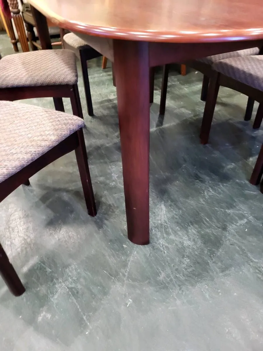 Dining table and six chairs - Image 3