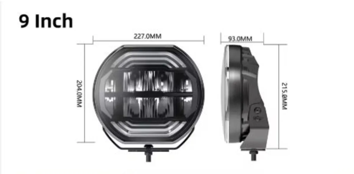 9” Truck/4x4/Van LED Lights – Set x 4 (OZZ Style) - Image 4